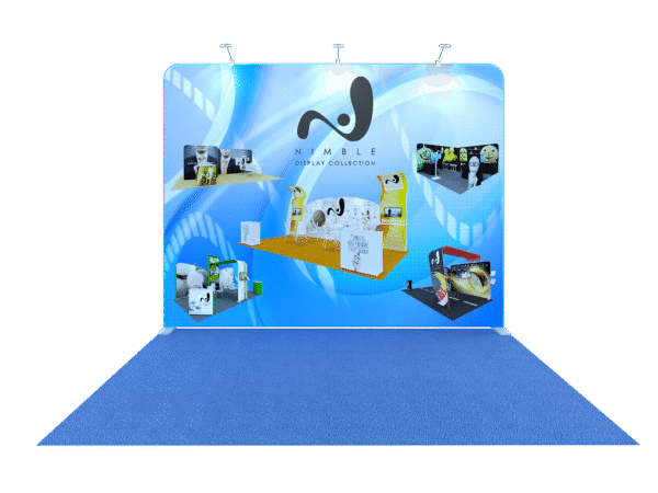 10-Foot Tension Fabric Trade Show Backwall (Self-Build) AENIM50